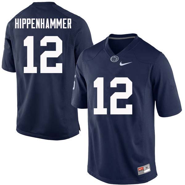Men #12 Mac Hippenhammer Penn State Nittany Lions College Football Jerseys Sale-Navy